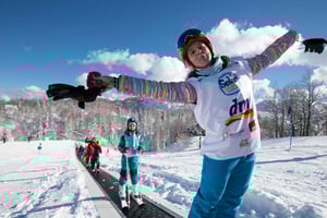 インストラクターとスキー：ブレッド発ヴォーゲル・スキーセンター