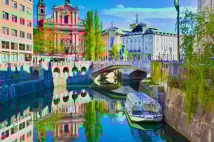 트리에스테 출발: 류블랴나 및 블레드 호수 종일 버스 투어