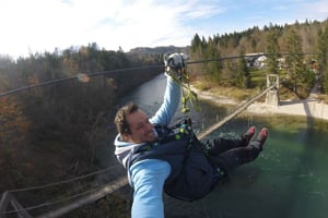 Zipline over elven Sava