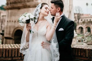 Sesja zdjęciowa w Rzymie z opcjami Vespa i zabytkowego Fiata 500