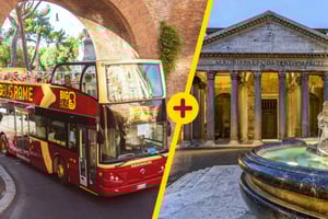 Rom: Indgang til Pantheon med audioguide og hop på-/hop af-tur