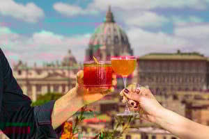 Rome : Visite des Piazzas et des fontaines au coucher du soleil avec Aperitivo