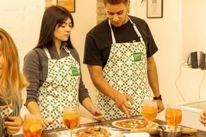 Rooma: Pizzanvalmistuskurssi ja Spritz-cocktaileja