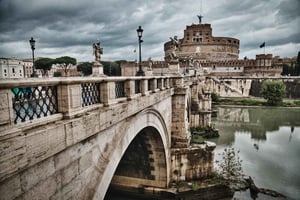Inträde till Peterskyrkan och Castel Sant'Angelo