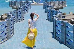 Złote światło i delikatny wiatr: dzień nad wybrzeżem Tamsui