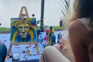 Arusha: Malen und Trinken am Duluti-See mit Abholung
