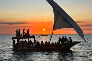 Fra Zanzibar By til Nungwi: Svømning med skildpadder + strand og solnedgang