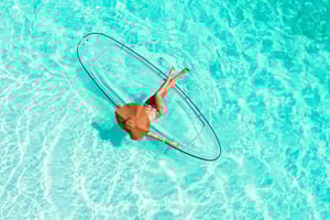 Zanzibar transparante kajak met dronefoto's en -video's + ophalen