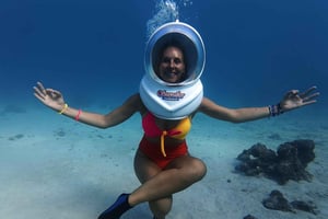 ザンジバルでの水中ウォーキング体験、泳ぐ必要はありません