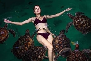 Zanzibar: ui merikilpikonnien kanssa Barakassa tai Salaamin luolassa