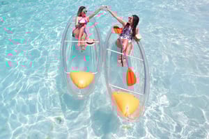 Sansibar: Transparentes Kajak und Drohne (inkl. Abholung)