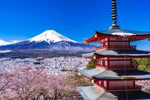 Tokiosta: Fuji-vuoristoalue - FujiQ - Kawaguchiko-järvi - Chureito Pagodi