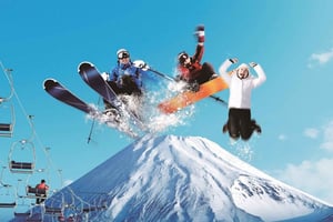 From Tokyo: Mt. Fuji Skiing And Onsen Experience 1-Day Tour