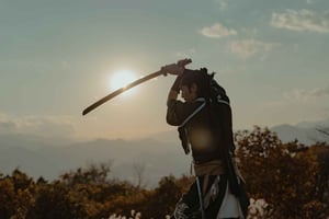 Samurai Swordsmanship and Sound Meditation in nature