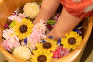 Tokyo: Asakusa fotbad med matcha og japanske søtsaker