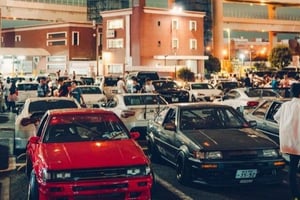 Tokyo : Daikoku Car parking area night Meet & experience JDM