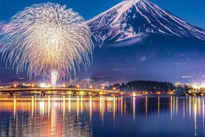 Tokyo: Kawaguchi Lake Fireworks Festival Small group tour