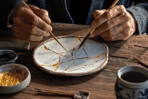 Tóquio: oficina tradicional de reparação de ouro Kintsugi em Asakusa