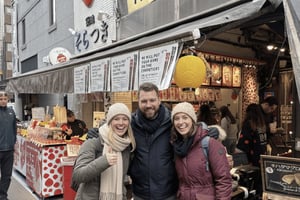 Tokyo: omvisning til fots på Tsukiji ytre marked og Honganji-tempelet