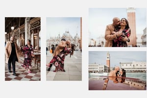 Veneza: Fotos elegantes de casais em suas férias