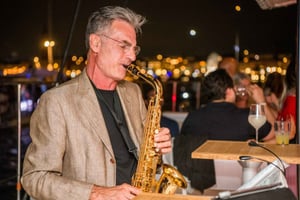 ヴェネツィア：ラグーンのナイト カタマラン クルーズ