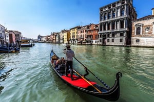 Venedig: Privat gondoltur på Canal Grande fra Rialto