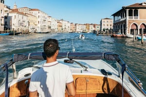 Venedig: Gemensam vattentaxi transfer till Marco Polo flygplats