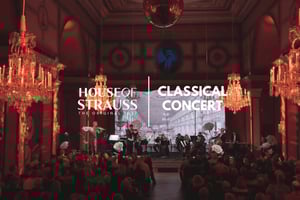Wien: Klassisches Konzert in der historischen Strauss-Halle von 1837