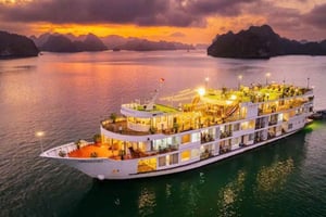 Ab Hanoi: 4-tägige Kreuzfahrt nach Ninh Binh und zur Halong-Bucht mit Balkon