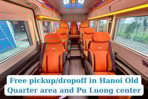 Hanoi - Pu Luong Bus (limousine minivan)