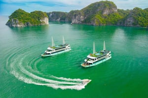 Hanoï : croisière 5 étoiles de 2 jours à Ha Long et Lan Ha avec cabine avec balcon