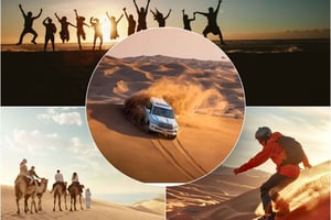 Doha: Safari no deserto partilhado, manobras radicais nas dunas, sandboard