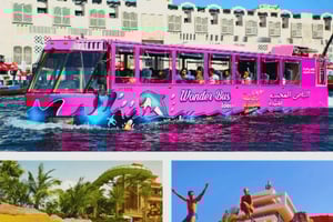 Dubái: tour anfibio en el Wonder Bus y parque acuático Aquaventure