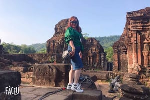 ホイアンミーソン遺跡：バス-ボート-文化ショー-昼食-ガイド