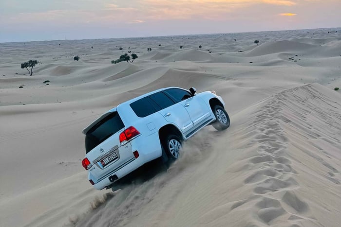 Abou Dabi : excursion magique en 4x4, balade à dos de chameau et sandboard