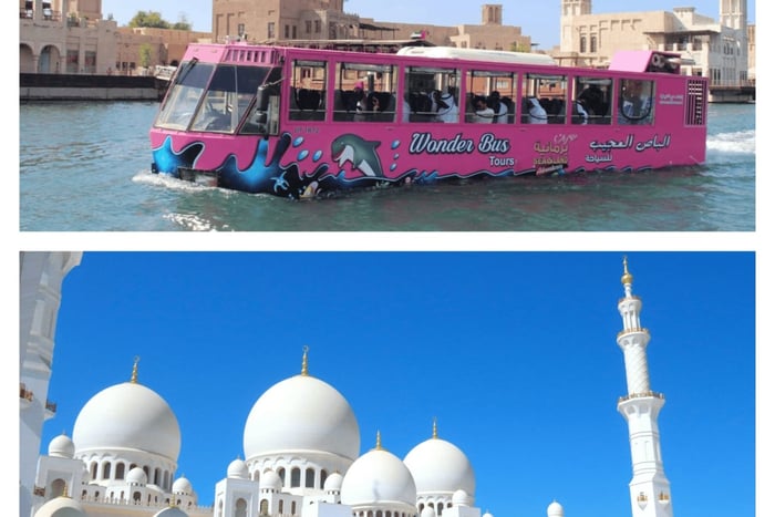 Dubai: Wonder Bus amfibietur og heldagstur til Abu Dhabi