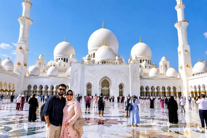 Rundtur til Sheikh Zayed-moskeen og Wahat Al Karama