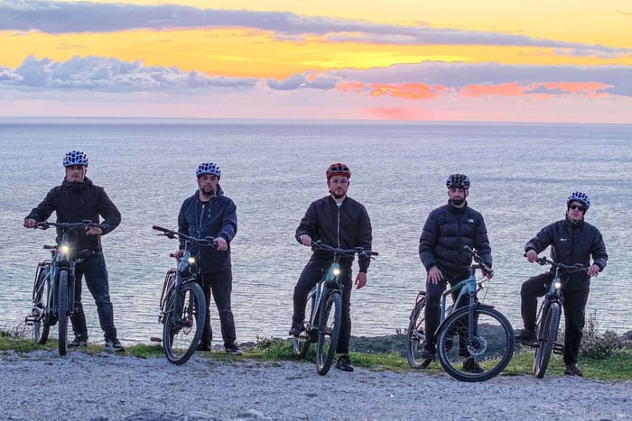 Sarandë: Sunset Coastal E-Bike Tour with Guide & Beach Stop