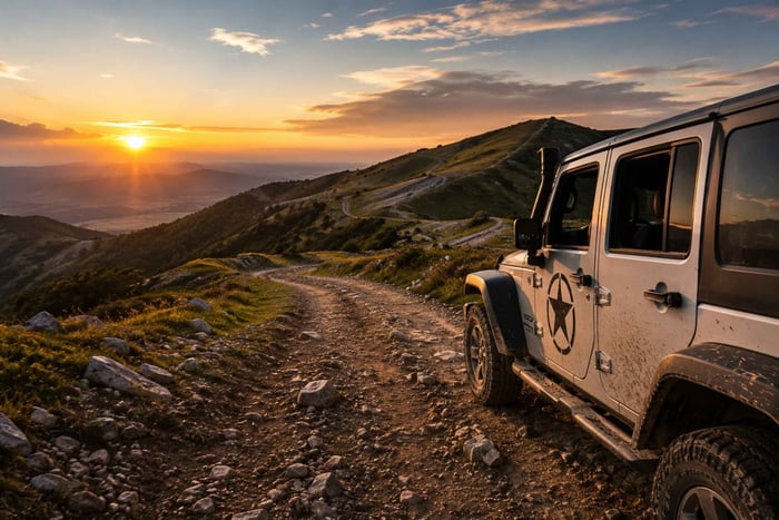 Altipiani di Tirana: avventura in 4x4 in fuoristrada in montagna al tramonto