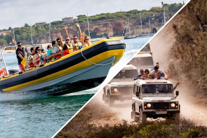 Algarve: Full-Day Boat and Jeep Tour