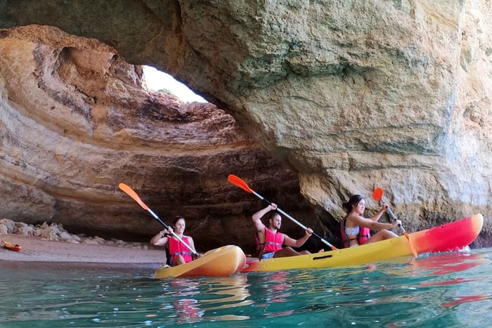 Benagil: Kayaking Adventure in Benagil Caves & Marinha Beach