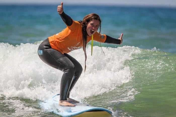 Faro: Surflektion i grupp för alla kunskapsnivåer