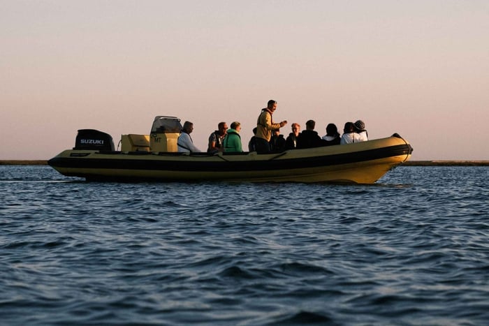 Faro: boottocht bij zonsondergang in Ria Formosa