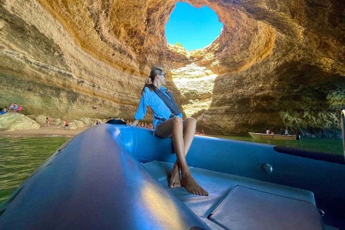 From Portimão: Private Boat Tour to Benagil Caves Speed Boat