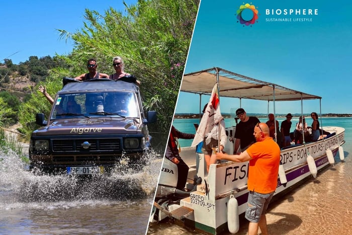 Ria Formosa: Open Jeep Tour, Boat Trip, Salt Pan & Flamingos