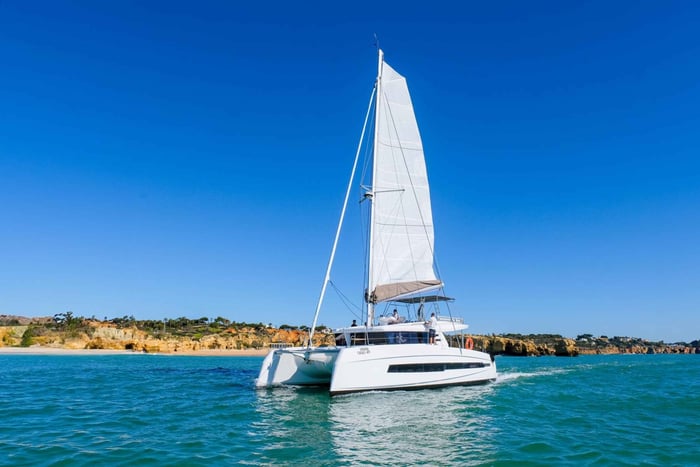Vilamoura: Algarve Private Sunset Catamaran Charter
