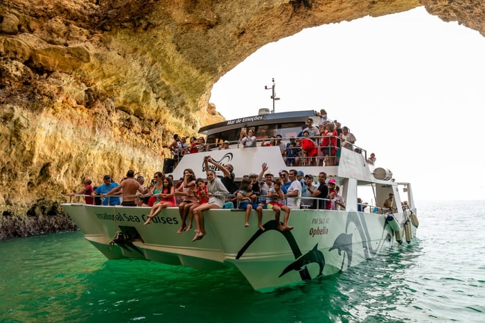 Benagil Cave All Inclusive Boat Trip on Ophelia Catamaran
