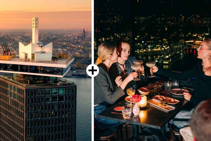 Amsterdam: A'DAM Lookout-billett og lunsj- eller middagskupong