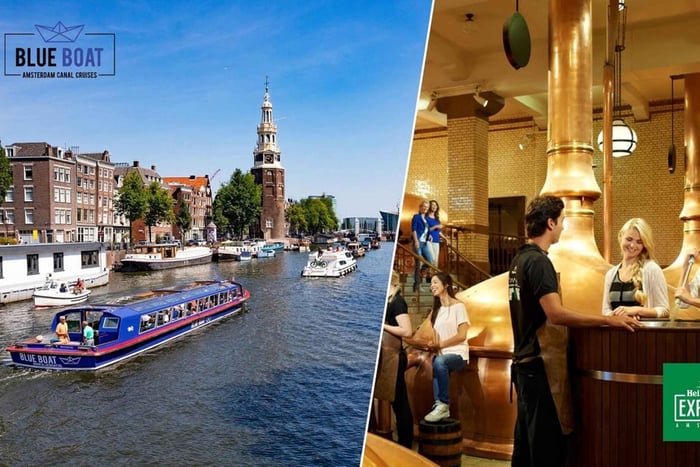Amsterdam Paseo en barco por el canal y ticket de entrada a la Experiencia Heineken