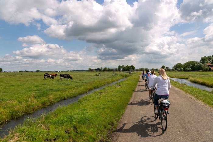 Amsterdam : visite à vélo électrique des moulins à vent, du fromage et de la campagne
